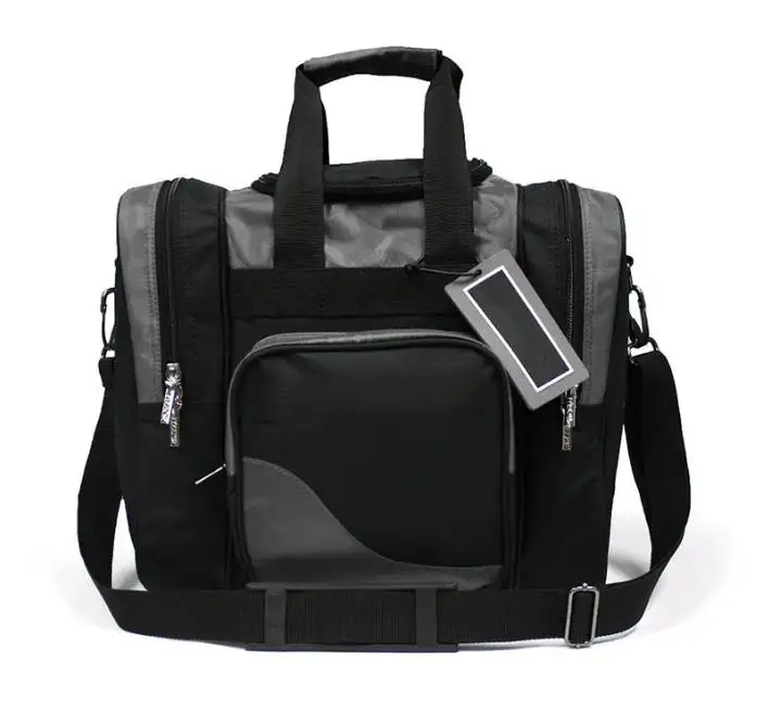 Deluxe Single Bowling Ball black Tote Bowling Bag Holds One Bowling Ball One Pair of Shoes