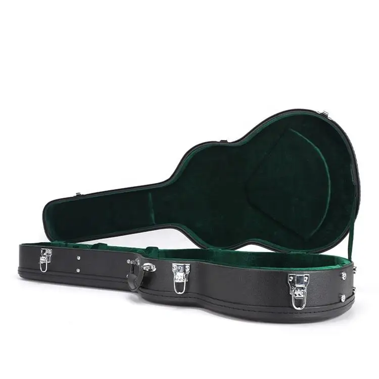 Hot Sale Classical Guitar Case 39/41 Inch Folk Guitar Case Shockproof Flannel Black Leather