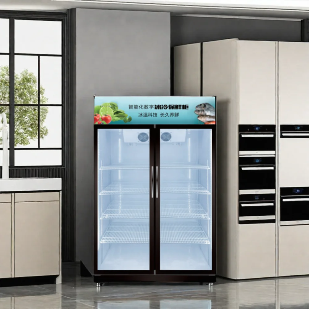 Intelligent Digital Stainless Steel Fresh-Keeping Cabinet New Portable Compressor Unit Sliding Hotels Households Outdoor Use