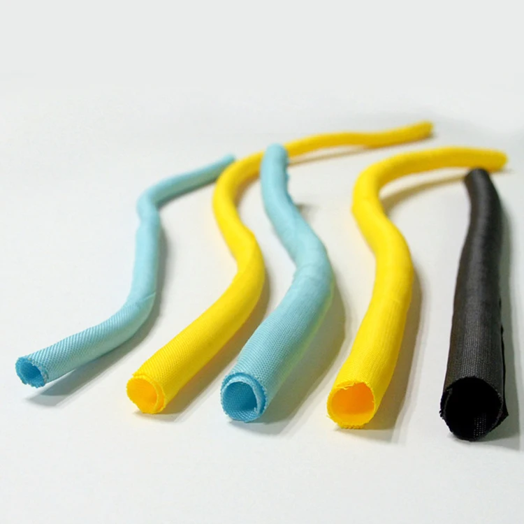 Heat Resistant Self Closing Expandable PP Yarn Polyester Insulated Braided Sleeve Split Wire Loom for cable protection