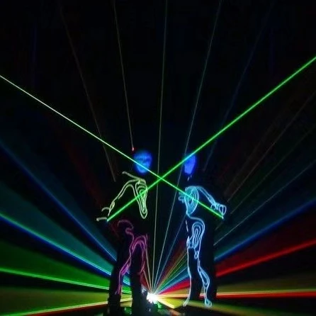 RICHSHINING Remote control LED colorful laser rechargeable luminous armor suit Nightclub Bar Light Show Helmet for cosplay Party