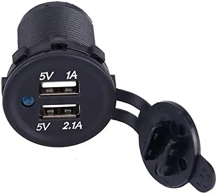 Новинка 12 В двойное зарядное устройство синий свет Usb 3 1 а автомобильное usb Электронная розетка