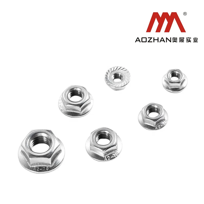 Manufacturer production DIN6923 304 Hexagon flange nut Customization
