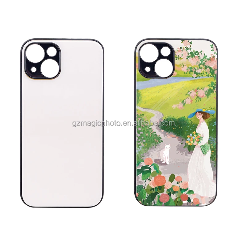 2D TPU Tempered Glass Sublimation Phone Case Blank for iPhone 14