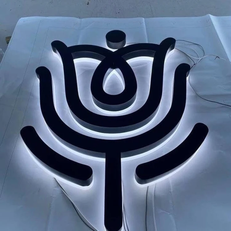 custom 3d led letter business signs 3d led stainless steel backlit channel letters sign light wall logo signage