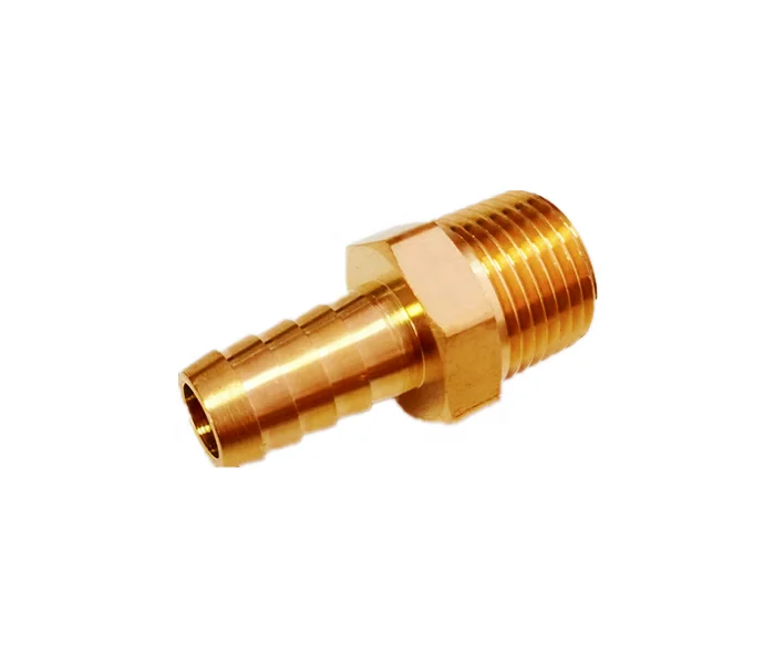 Lead free brass Male 1/4 Inch NPT X 1/2 pipe hose  Fuel Tube Fitting