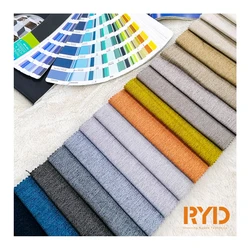 linen fabrics plain 100%polyester furniture Chinese suppliers sofa upholstery fabrics painting