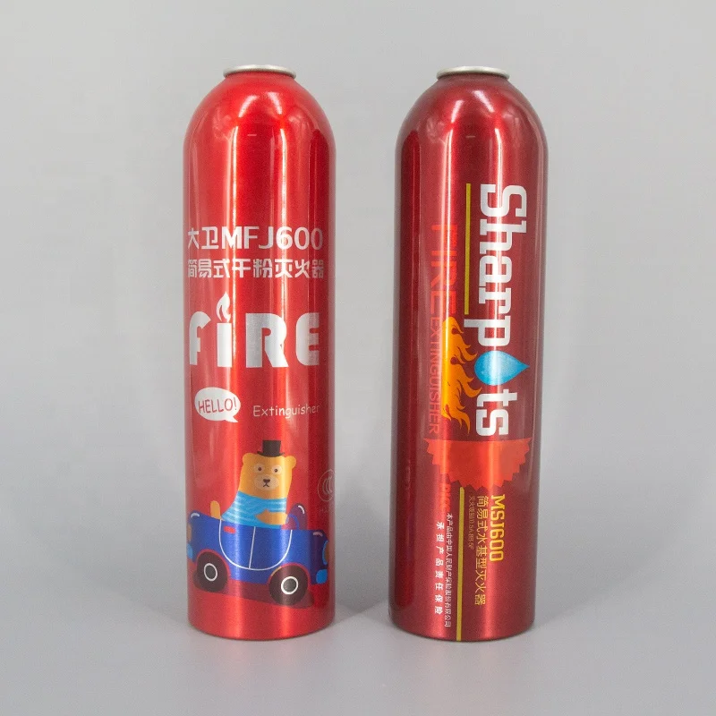 Custom printing manufacturer empty fire extinguishers aluminum bottle 500ml aerosol spray cans