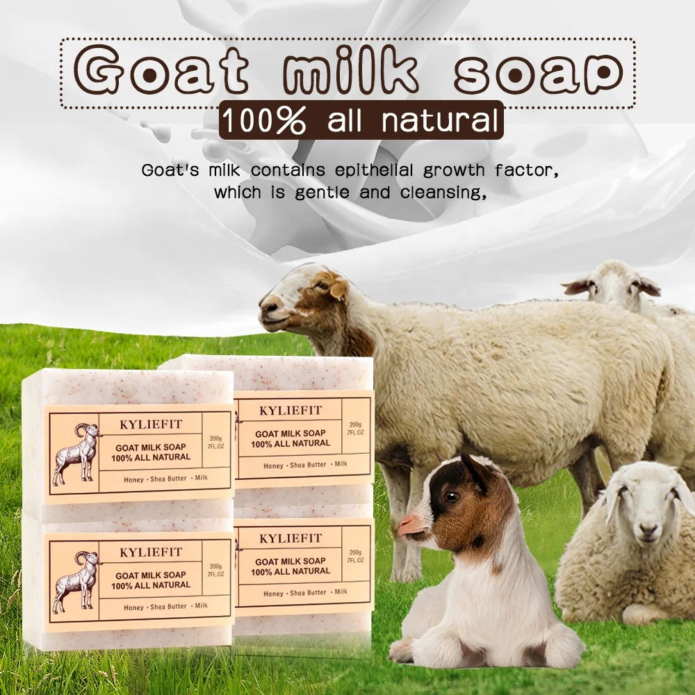 Wholesale Goat Milk Honey Shea Butter Soap Base Organic Lightening Face Body Toilet Bath Natural Soap For Clear Woman