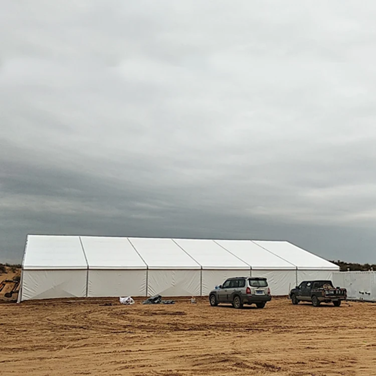 Outdoor Large A Shaped Structure Waterproof Storage White Pvc Aluminum Industrial Warehouse Tent