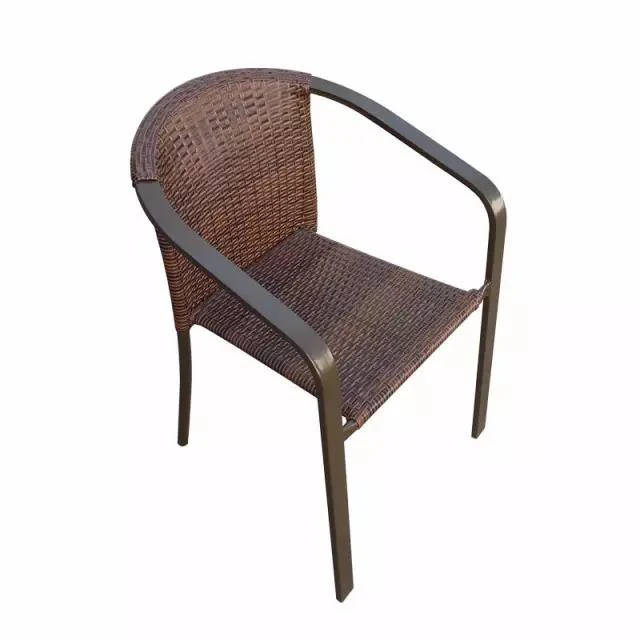 Market price steel with plastic wicker cover stackable Chair