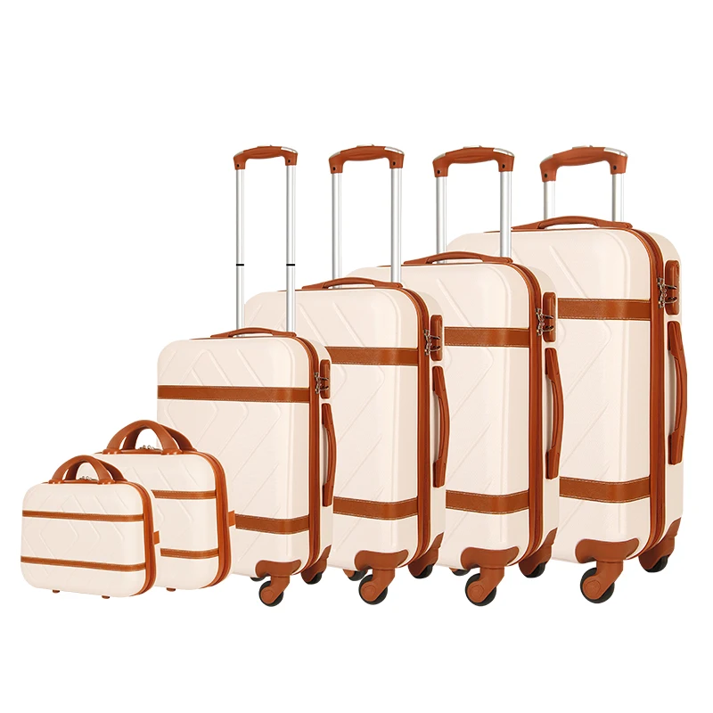 Multiple Size 6 Pcs Carry On Luggage Carry Polo Case Suitcase For Men Women Luggage Set Trolley