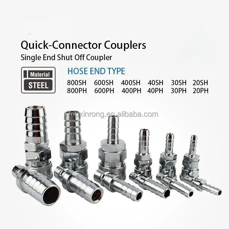 Quick-Connector Couplers pneumatic fitting,iron coupler barb joint quick release air hose male connectors