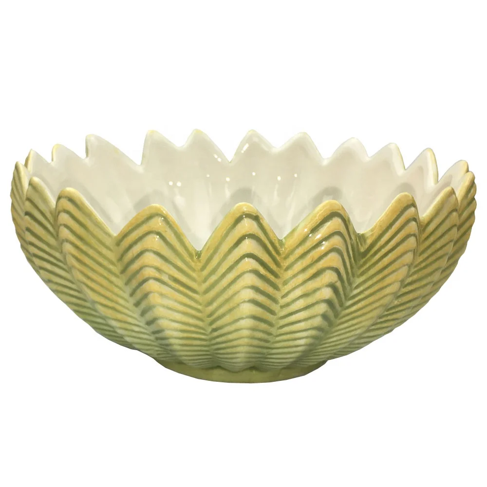 Creative Home decoration Feather design ceramic planter pot flower vase