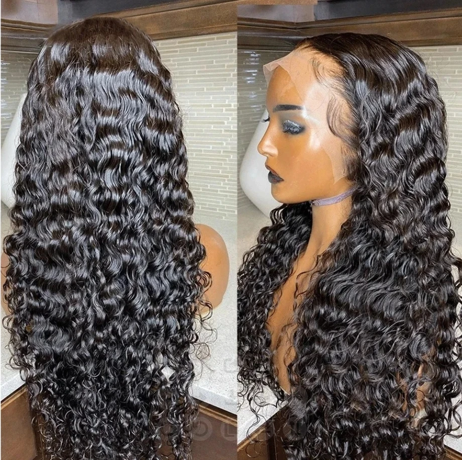 Human Hair Lace Front Wig Frontal Wig Transparent Swiss Glueless Brazilian Long Body Wave Wig 210% density