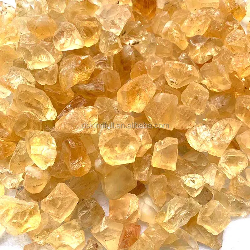 Bulk Wholesale Price Brazil Citrine Natural Rough Citrine Quartz Gravels Raw Crystal Rough Stone