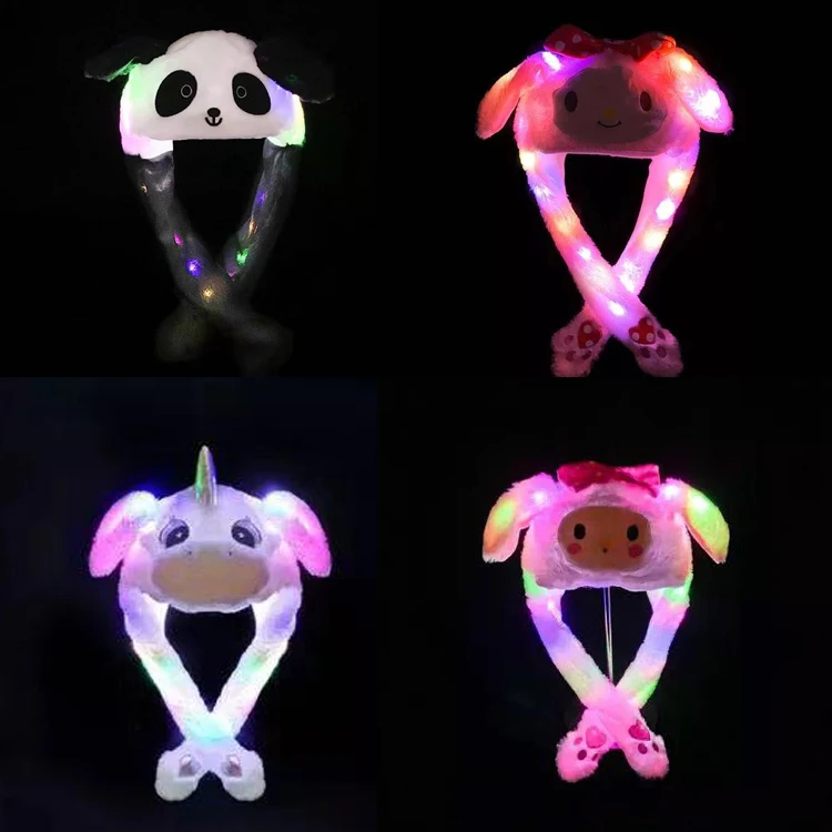 Bunny Hat Moving ears Plush Cute Cap Making Funny Hats Plush Rabbit Hat Factory