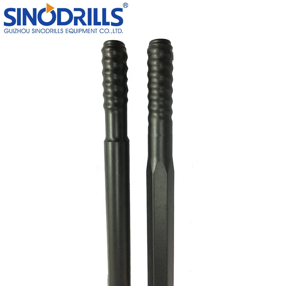 SINODRILLS Multi Function Mining Drill Bit T38 H35 R32 3700mm Full Carburized Threaded Drill Rod for Tunneling