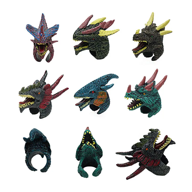 Plastic Dragon Finger Ring Toys Plastic Ajatar Ring For Kids Playing