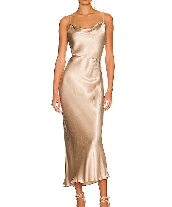 New Satin Prom Dress Silk Mulberry Dress