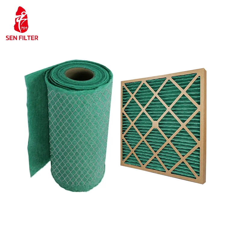 HVAC Synthetic Fiber Air Filter Media Roll Pre-Filter Laminated Mesh Home Use Panel Filter Construction Fiberglass Core