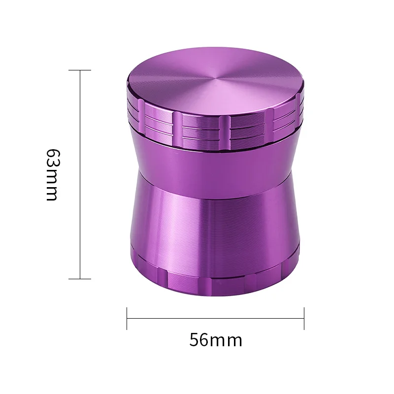 High Quality metal cool spice new design 4 piece aluminum tobacco crusher herb grinder smoking accessory