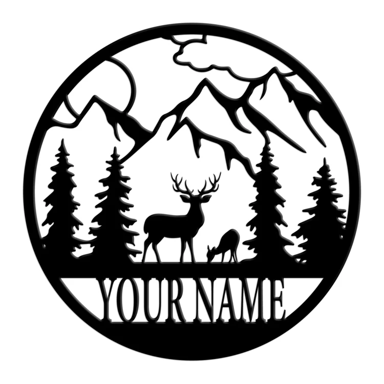 Custom Personalized Name Cut Out Black 3d Metal Sign Wall Mounted Decoration Letter Metal Art