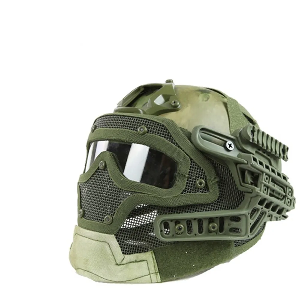 MUCHAN Fast PJ Style Helmet with Full Face for Combat Helmet One Solid Color Version
