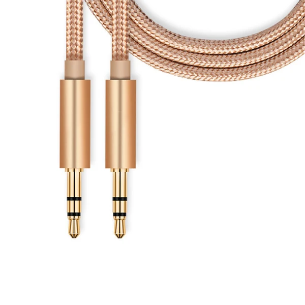 Customized length 3.5mmJack Male to Male Aux Audio Cable connector For Car Mobile Headphone