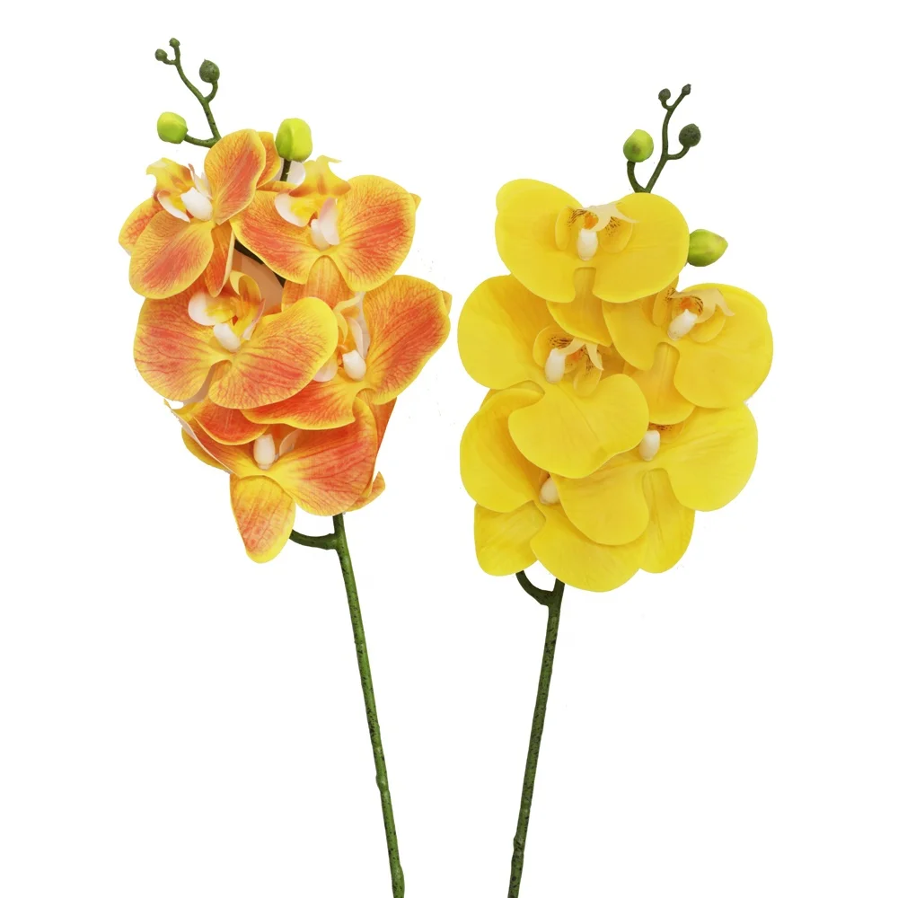 Hight Quality Artificial Flowers Real Touch Phalaenopsis Orchid Spray Plant