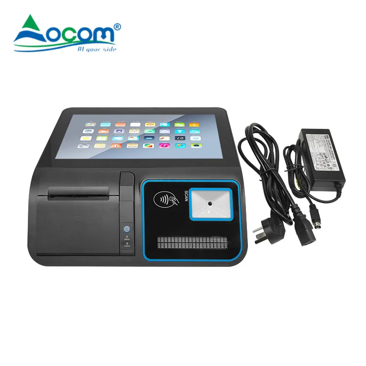 11.6 Inch All In One Android/Windows NFC Card Reader Bar-Code Scanner Desktop POS Terminal With High Speed Thermal Printer