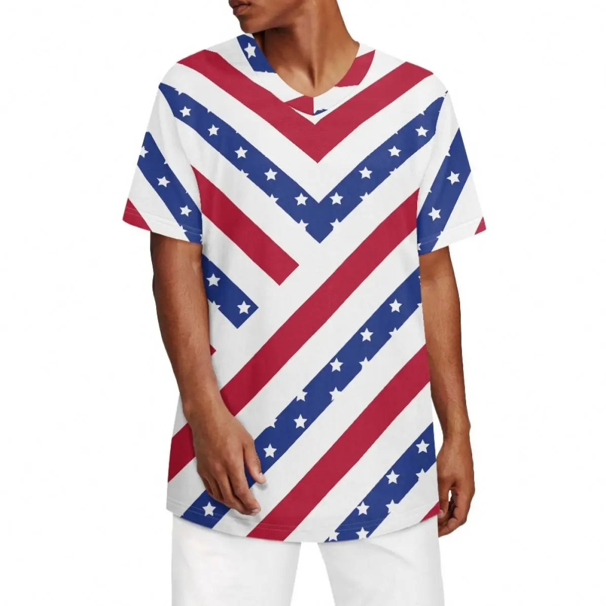 Youth Baseball Jersey Shirt Short Sleeve American Flag 3D Pattern Baseball Jersey Wholesale Custom Baseball Jersey Sublimation