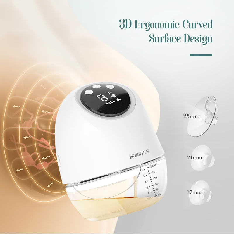 factory wholesale Horigen feeding pump machine portable noiseless hands free electric wearable breast pump