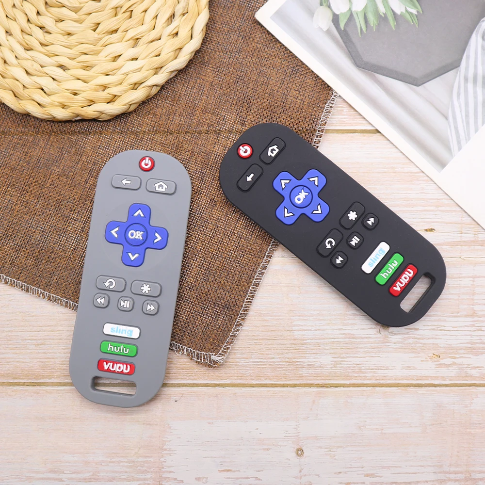 Hot Sale Baby Teethers Wholesale Bpa Free Food Grade Sensory Teething Toy TV Remote Control Baby Teether Silicone