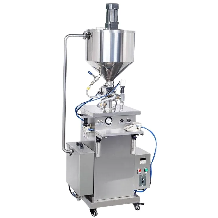 Semi-Automatic vertical Constant Temperature  Paste Filling Machine with heater and mixer