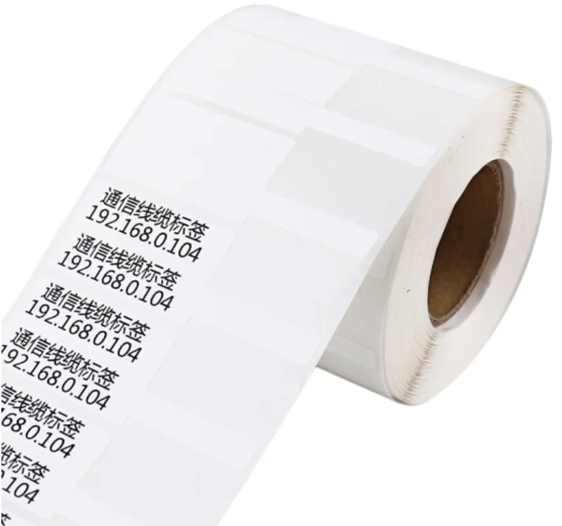 cable marker label factory custom cable label logo waterproof tie-on ethernet cable label