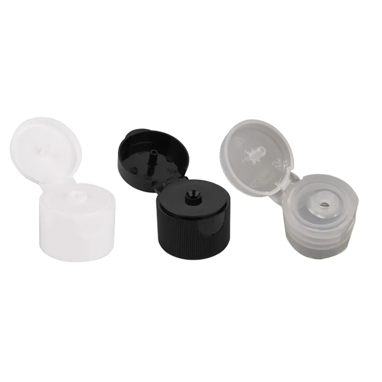 Custom 20mm 24mm 28mm 28/410 Round Plastic PP  Flip Up Top Cap For Skin Care Packaging Bottle