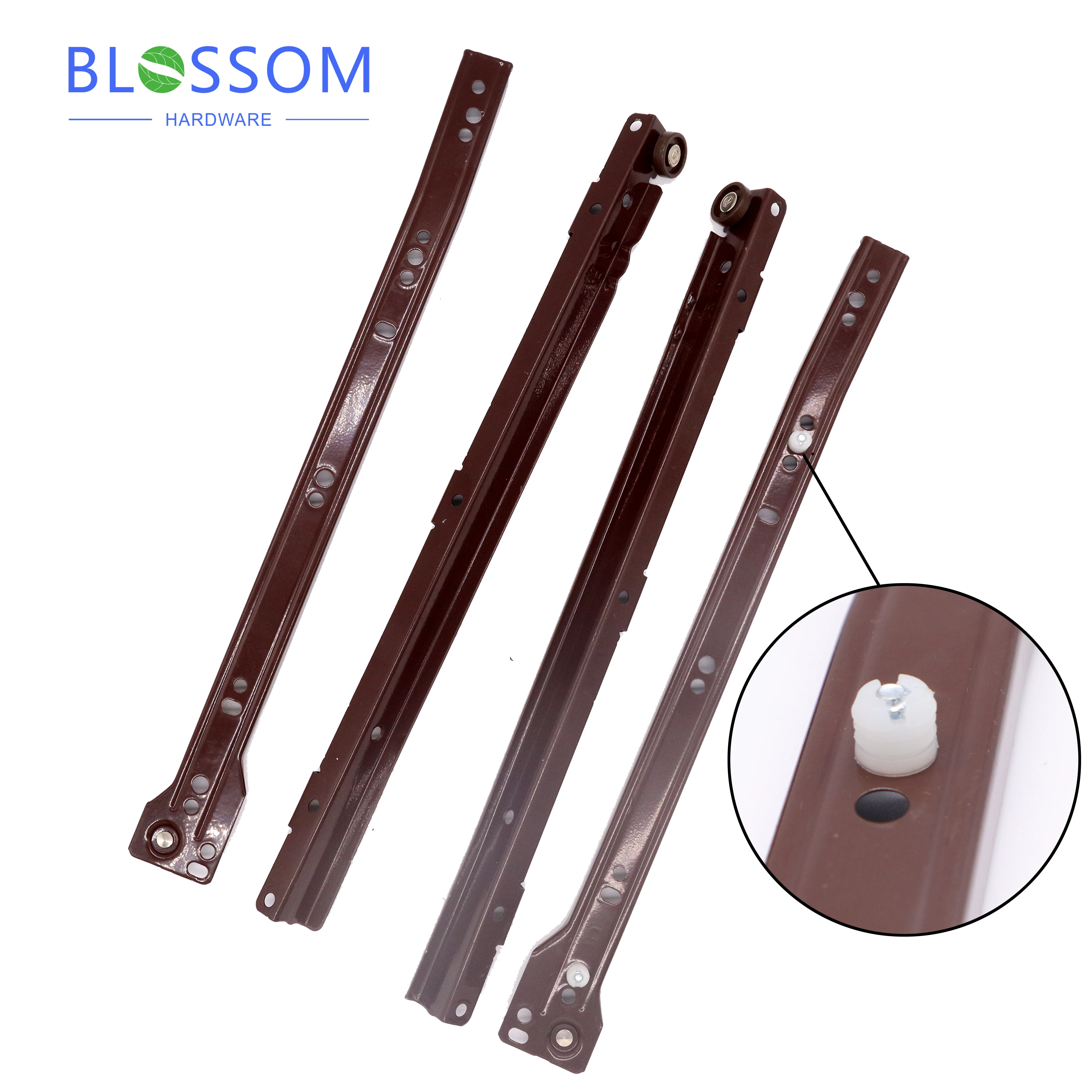 Drawer Runners Ball Bearing  Drawer Guides Furniture Telescopic Channel Soft Closing Drawer Slide