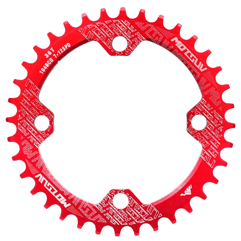 MOTSUV 104mm BCD 32T34T36T Narrow Wide Round Bike Single Plates Bicycle Chainwheel