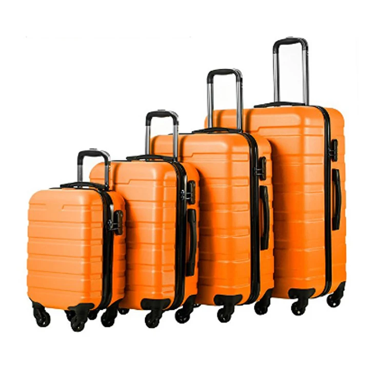 lightweight luggage set orange luggage blue vintage travel suitcase