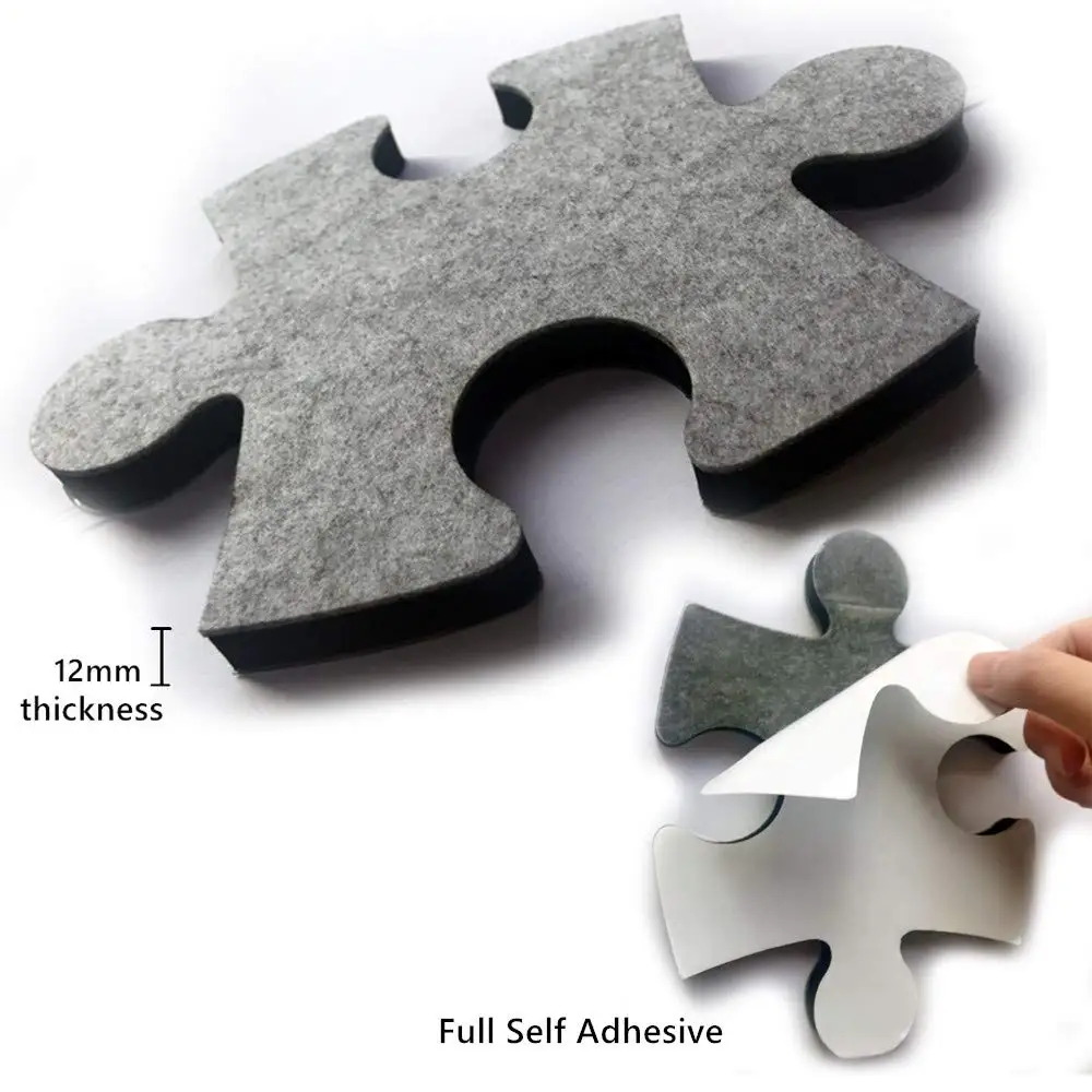 
Room notes custom colorful self adhesive puzzle shape felt eva small wall decorative stickers pin bulletin board cork board 