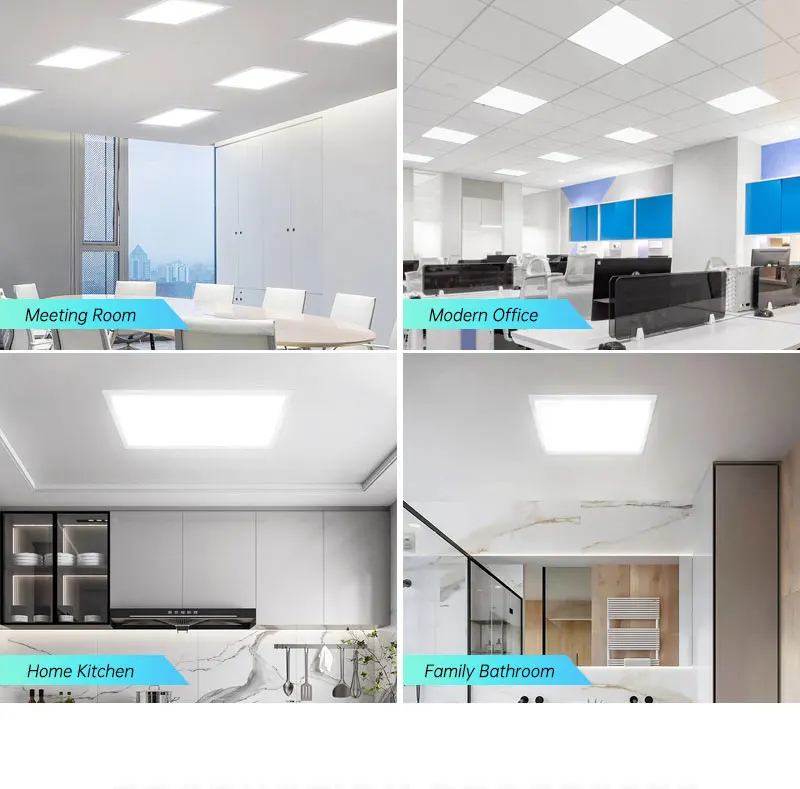 Selectable 2x2 2x4 led panel light 30x30 60x60 90x90 cm led flat panel light 36W 42W led light panel ceiling