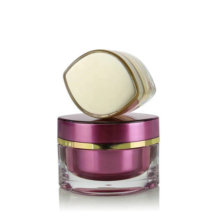 
1 oz 50ml Lip Shaped Container Recycle Plastic Acrylic Face Cream Jar for Cosmetic Skin Care Packaging W-C 