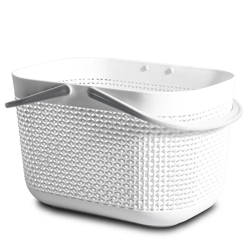 
New bathroom plastic portable bath mesh storage basket 