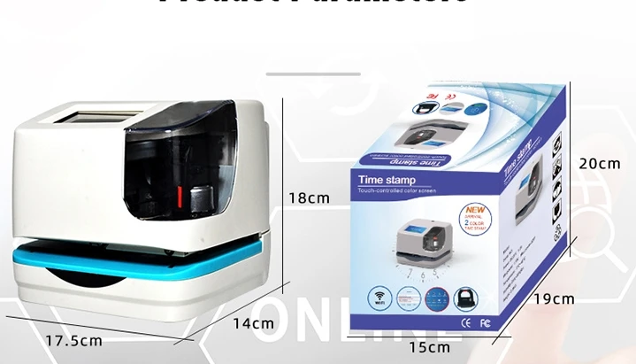 Wifi Digital touch screen electronic Bank time keeping machine Office date and time stamp machine