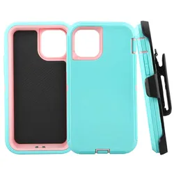Luxury Shockproof Defender Cases For Iphone 14 13 Pro Max Xs Max 8 Xr Multi-layer Heavy Duty Rugged With Clip Holster