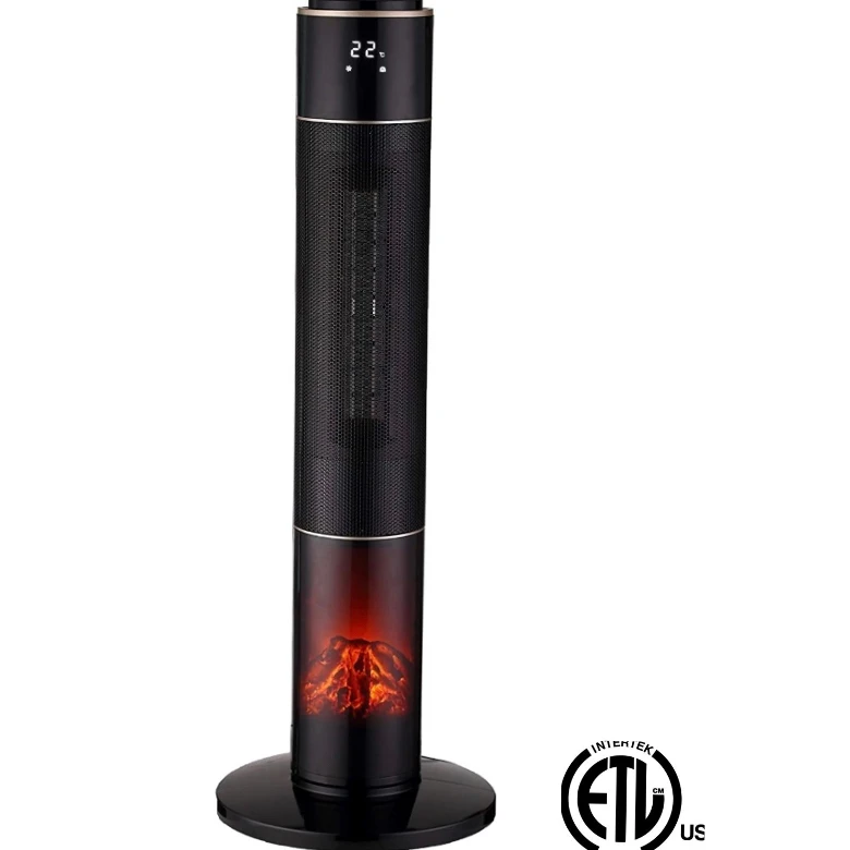 Tower fireplace heater