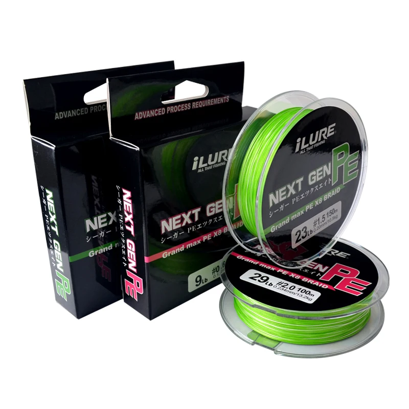 ILURE Wholesale japan PE Fishing Line 8 Braided fishing line High Quality PE Line