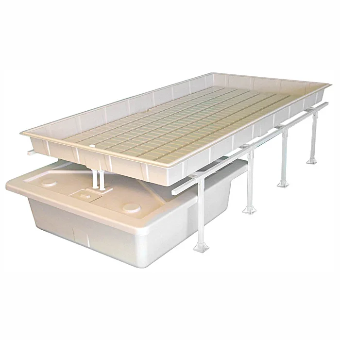 Indoor Hydroponics Growing System Rolling Flood Table/tray 75gallon Flow Flood Tray&reservoirs