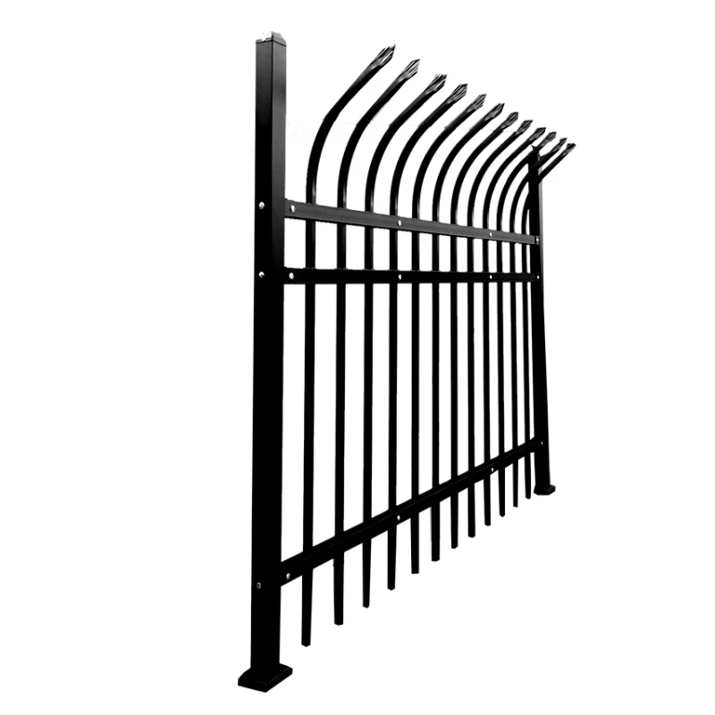 WP-F005  Anti Climb Safety steel Fence Bent Top Metal Security Fence